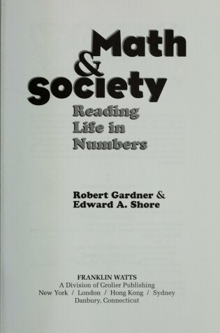Cover of Math and Society