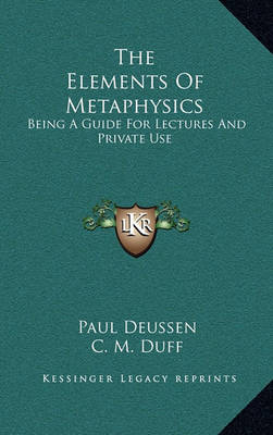 Book cover for The Elements of Metaphysics