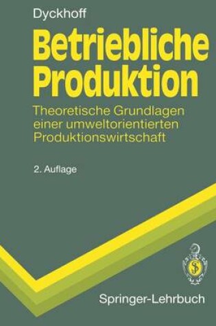 Cover of Betriebliche Produktion