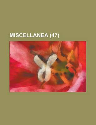 Book cover for Miscellanea (47)