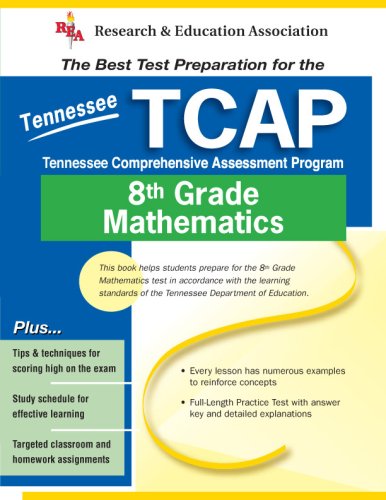 Book cover for Tennessee Tcap Grade 8 Math (Rea) - The Best Test Prep for TN Grade 8 Math