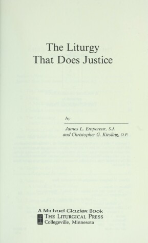 Cover of The Liturgy That Does Justice