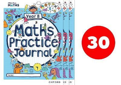 Book cover for White Rose Maths Practice Journals Year 8 Workbooks: Pack of 30
