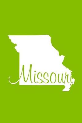 Book cover for Missouri - Lime Green Lined Notebook with Margins
