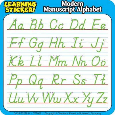 Book cover for Modern Manuscript Alphabet Learning Stickers