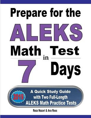 Book cover for Prepare for the ALEKS Math Test in 7 Days