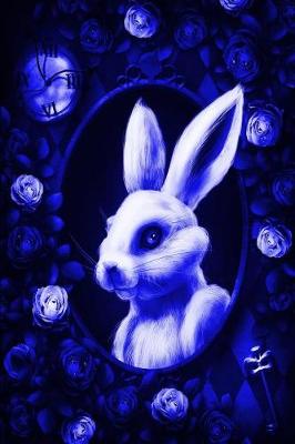 Cover of Alice in Wonderland Modern Journal - Inwards White Rabbit (Royal Blue)