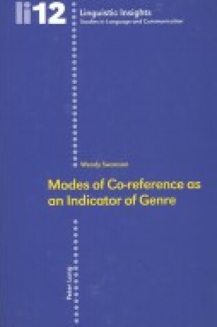 Cover of Modes of Co-Reference as an Indicator of Genre