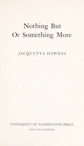 Book cover for Nothing But or Something More