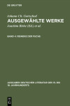Book cover for Ausgewahlte Werke, Bd 4, Reineke der Fuchs