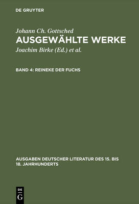 Cover of Ausgewahlte Werke, Bd 4, Reineke der Fuchs