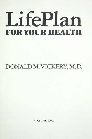 Cover of Lifeplan for Your Health