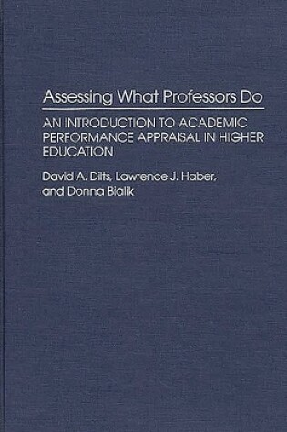 Cover of Assessing What Professors Do