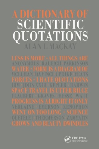 Cover of A Dictionary of Scientific Quotations