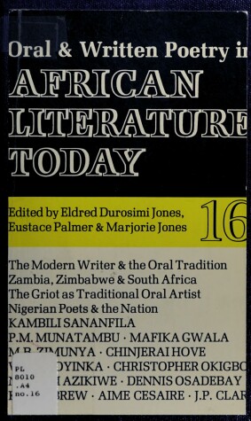 Book cover for Oral and Written Poetry in African: Oral Literature Today Alt # 16