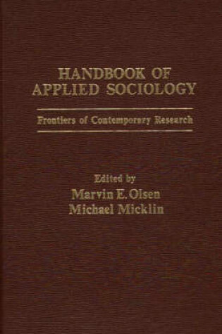 Cover of Handbook of Applied Sociology