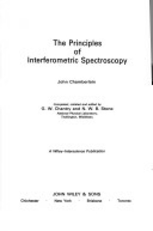 Cover of Principles of Interferometric Spectroscopy