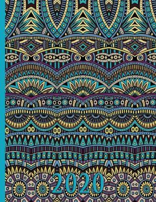 Book cover for Colorful Tribal Pattern in Blues and Purples