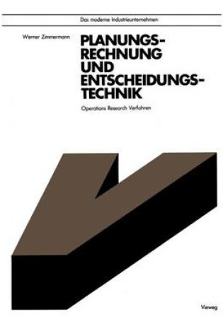 Cover of Planungsrechnung und Entscheidungstechnik