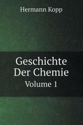 Cover of Geschichte Der Chemie Volume 1