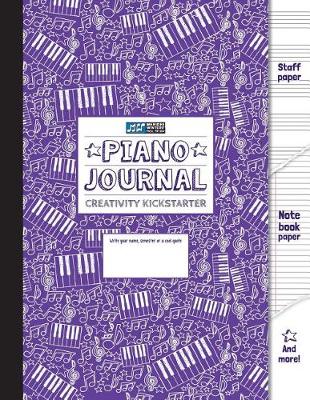 Book cover for Piano Journal and Creativity Kickstarter (Purple)