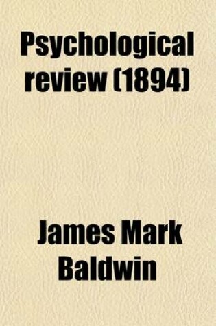 Cover of Psychological Review (Volume 1)
