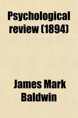 Book cover for Psychological Review (Volume 1)