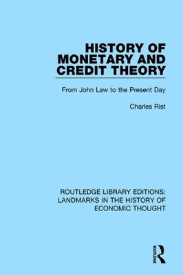 Book cover for History of Monetary and Credit Theory