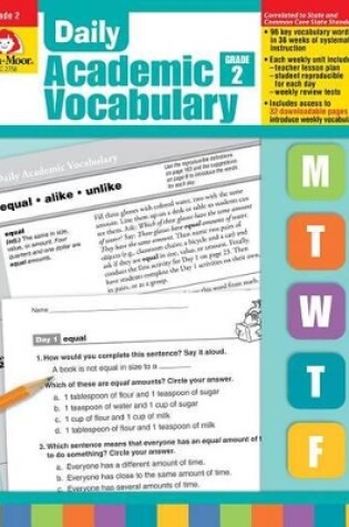 Cover of Daily Academic Vocabulary Grade 2