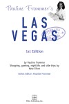 Book cover for Pauline Frommer's Las Vegas