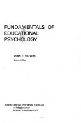 Cover of Fundamentals of Educational Psychology