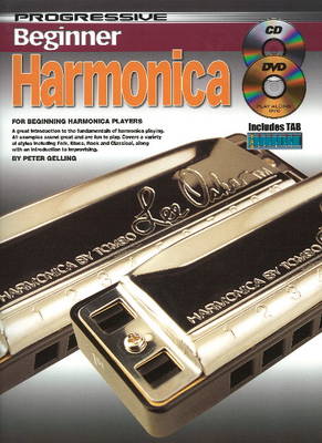 Book cover for Progressive Beginner Harmonica