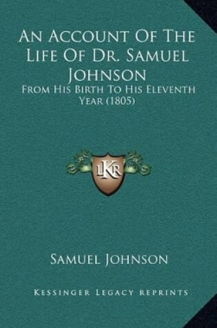 Cover of An Account of the Life of Dr. Samuel Johnson