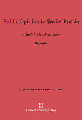 Book cover for Public Opinion in Soviet Russia