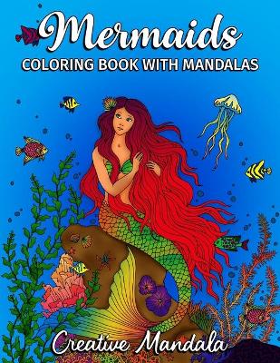 Book cover for Mermaids - Coloring Book with Mandalas