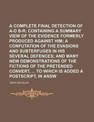 Book cover for A Complete and Final Detection of A-D B-R