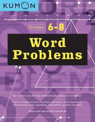 Book cover for Kumon Word Problems Grades 6/8