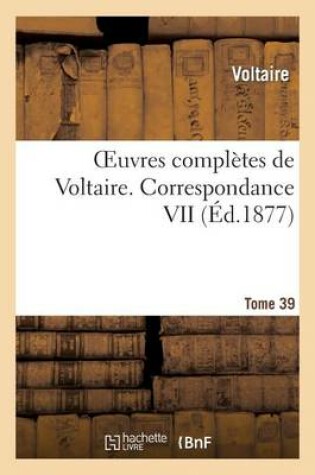 Cover of Oeuvres Completes de Voltaire. Correspondances,07