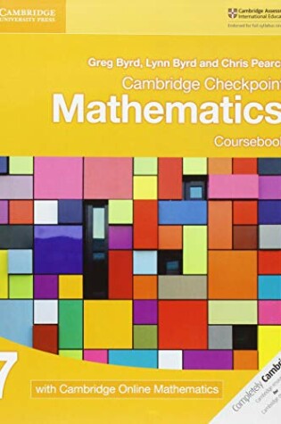 Cover of Cambridge Checkpoint Mathematics Coursebook 7 with Cambridge Online Mathematics (1 Year)
