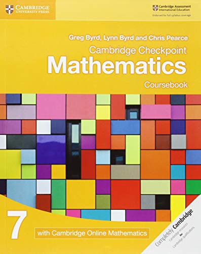 Book cover for Cambridge Checkpoint Mathematics Coursebook 7 with Cambridge Online Mathematics (1 Year)