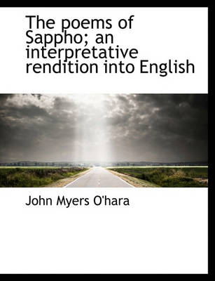 Book cover for The Poems of Sappho; An Interpretative Rendition Into English