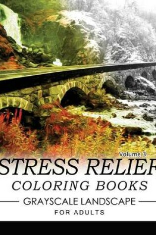 Cover of Stress Relief Coloring Books GRAYSCALE Landscape for Adults Volume 3