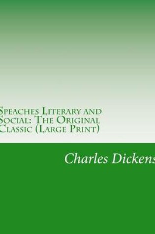 Cover of Speaches Literary and Social