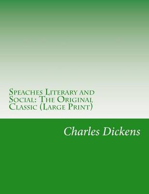 Book cover for Speaches Literary and Social