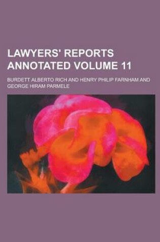 Cover of Lawyers' Reports Annotated Volume 11