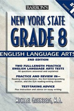 Cover of Barron's New York State Grade 8 English Language Arts Test