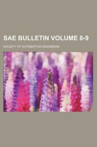 Cover of Sae Bulletin Volume 8-9