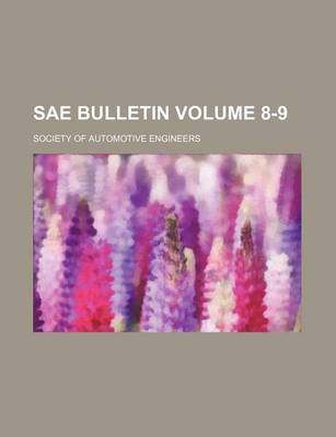 Book cover for Sae Bulletin Volume 8-9