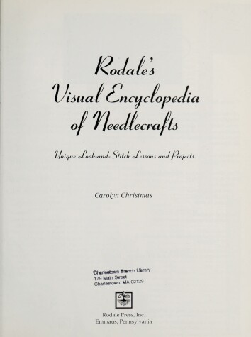 Book cover for Rodale's Visual Encyclopedia of Needlecrafts