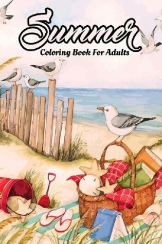 Cover of Summer Coloring Book For Adults